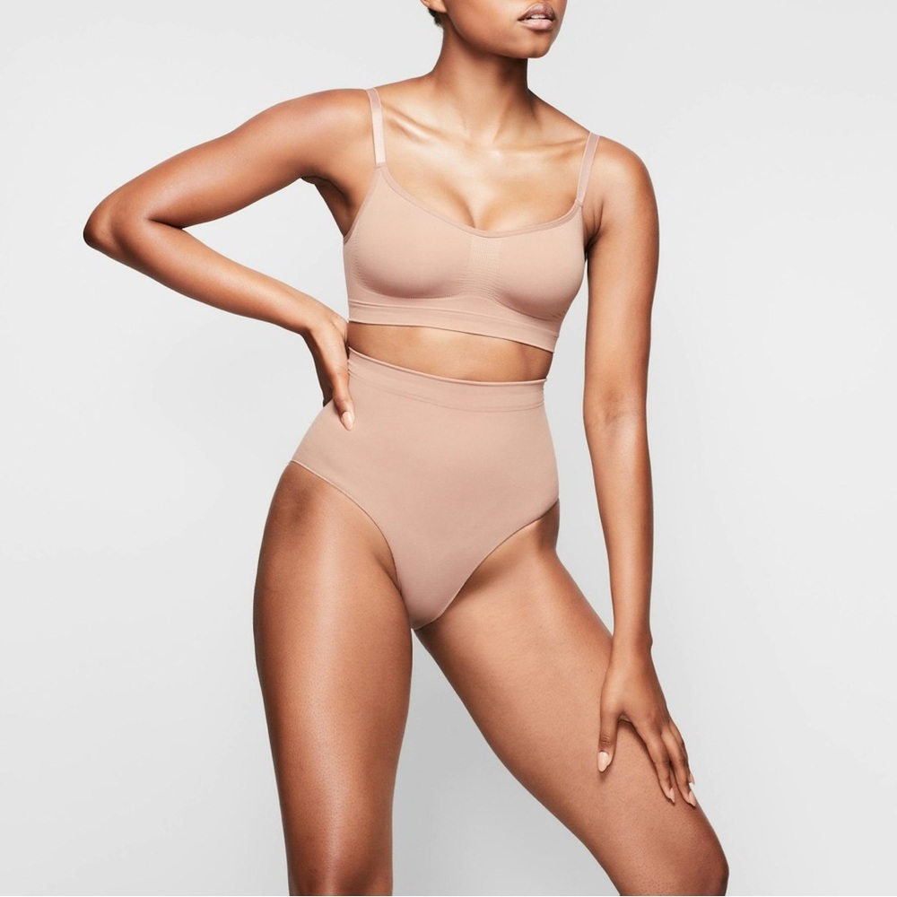 Skims Seamless Sculpt Mid Waist Brief, Sienna